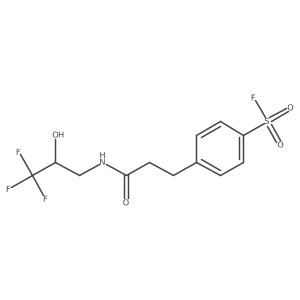 4-(2-{[(2S)-3,3,3-trifluoro-2-hydroxypropyl]carbamoyl}ethyl)benzene-1-sulfonyl fluoride Structure