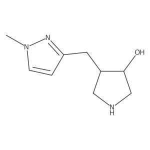rac-(3R,4S)-4-[(1-methyl-1H-pyrazol-3-yl)methyl]pyrrolidin-3-ol Structure