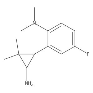 rac-2-[(1R,3R)-3-amino-2,2-dimethylcyclopropyl]-4-fluoro-N,N-dimethylaniline结构式