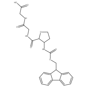 rac-2-(2-{[(2R,3S)-3-({[(9H-fluoren-9-yl)methoxy]carbonyl}amino)oxolan-2-yl]formamido}acetamido)acetic acid结构式