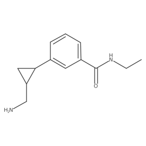 rac-3-[(1R,2R)-2-(aminomethyl)cyclopropyl]-N-ethylbenzamide结构式