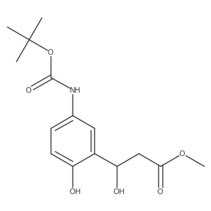 methyl (3R)-3-(5-{[(tert-butoxy)carbonyl]amino}-2-hydroxyphenyl)-3-hydroxypropanoate Structure