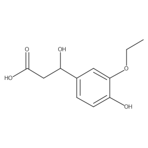 (3R)-3-(3-ethoxy-4-hydroxyphenyl)-3-hydroxypropanoic acid Structure