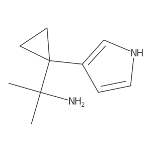 2-[1-(1H-pyrrol-3-yl)cyclopropyl]propan-2-amine结构式