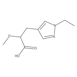 3-(1-ethyl-1H-pyrazol-4-yl)-2-methoxypropanoic acid结构式