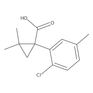 1-(2-Chloro-5-methylphenyl)-2,2-dimethylcyclopropane-1-carboxylic acid Structure