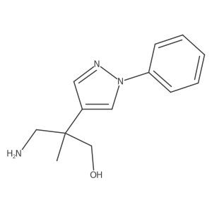 3-amino-2-methyl-2-(1-phenyl-1H-pyrazol-4-yl)propan-1-ol Structure
