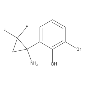2-(1-Amino-2,2-difluorocyclopropyl)-6-bromophenol Structure