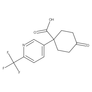4-Oxo-1-[6-(trifluoromethyl)pyridin-3-yl]cyclohexane-1-carboxylic acid Structure