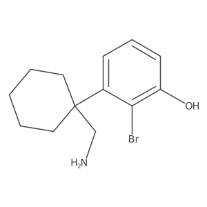 3-[1-(Aminomethyl)cyclohexyl]-2-bromophenol结构式