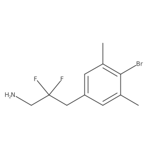 3-(4-Bromo-3,5-dimethylphenyl)-2,2-difluoropropan-1-amine结构式