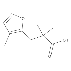 2,2-Dimethyl-3-(3-methylfuran-2-yl)propanoic acid Structure