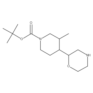 Tert-butyl 3-methyl-4-(morpholin-2-yl)piperidine-1-carboxylate Structure