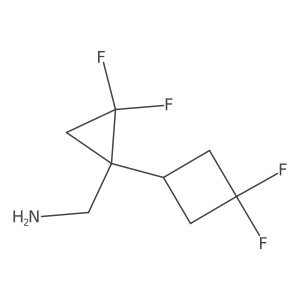 [1-(3,3-Difluorocyclobutyl)-2,2-difluorocyclopropyl]methanamine结构式