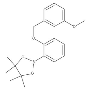 2-[2-[(3-Methoxyphenyl)methoxy]phenyl]-4,4,5,5-tetramethyl-1,3,2-dioxaborolane结构式