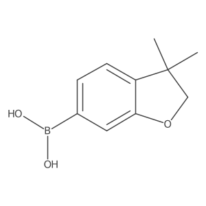 3,3-Dimethyl-2,3-dihydro-1-benzofuran-6-boronic acid结构式