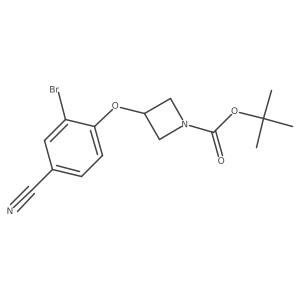 tert-Butyl 3-(2-bromo-4-cyanophenoxy)azetidine-1-carboxylate Structure