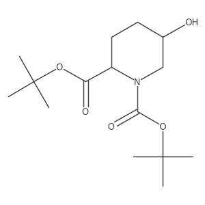 1,2-di-tert-butyl (2R,5R)-5-hydroxypiperidine-1,2-dicarboxylate Structure