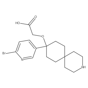 2-{[9-(6-Bromopyridin-3-yl)-3-azaspiro[5.5]undecan-9-yl]oxy}acetic acid结构式