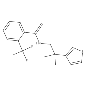 N-(2-methyl-2-(thiophen-3-yl)propyl)-2-(trifluoromethyl)benzamide结构式