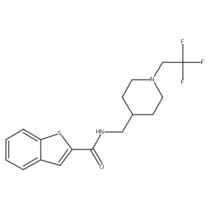 N-{[1-(2,2,2-trifluoroethyl)piperidin-4-yl]methyl}-1-benzothiophene-2-carboxamide Structure