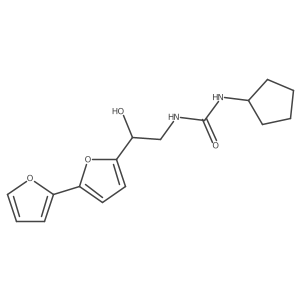 1-Cyclopentyl-3-[2-[5-(furan-2-yl)furan-2-yl]-2-hydroxyethyl]urea Structure