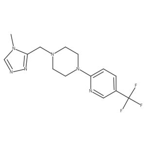 1-[(4-methyl-4H-1,2,4-triazol-3-yl)methyl]-4-[5-(trifluoromethyl)pyridin-2-yl]piperazine结构式