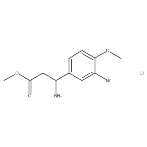 Methyl 3-amino-3-(3-bromo-4-methoxyphenyl)propanoate;hydrochloride Structure