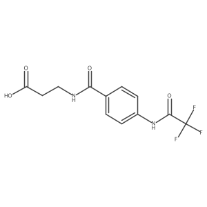 3-{[4-(2,2,2-Trifluoroacetamido)phenyl]formamido}propanoic acid Structure