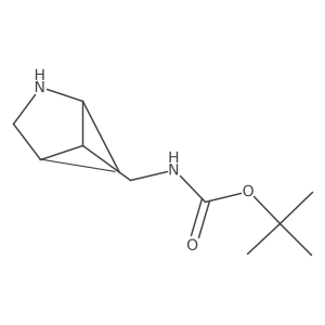 tert-Butyl (((1S,4R)-2-azabicyclo[2.1.1]hexan-5-yl)methyl)carbamate结构式