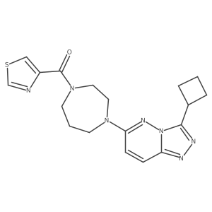 1-{3-Cyclobutyl-[1,2,4]triazolo[4,3-b]pyridazin-6-yl}-4-(1,3-thiazole-4-carbonyl)-1,4-diazepane结构式