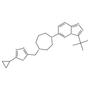1-[(5-Cyclopropyl-1,3,4-oxadiazol-2-yl)methyl]-4-[3-(trifluoromethyl)-[1,2,4]triazolo[4,3-b]pyridazin-6-yl]-1,4-diazepane Structure