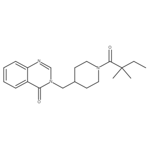 3-{[1-(2,2-Dimethylbutanoyl)piperidin-4-yl]methyl}-3,4-dihydroquinazolin-4-one结构式