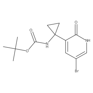 tert-butyl N-[1-(5-bromo-2-hydroxypyridin-3-yl)cyclopropyl]carbamate结构式
