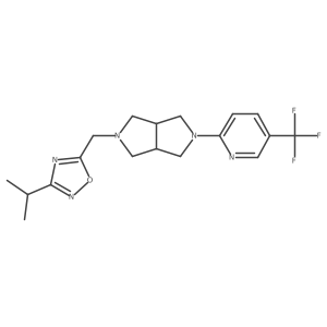 2-(5-{[3-(Propan-2-yl)-1,2,4-oxadiazol-5-yl]methyl}-octahydropyrrolo[3,4-c]pyrrol-2-yl)-5-(trifluoromethyl)pyridine Structure