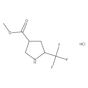 Methyl (3S,5S)-5-(trifluoromethyl)pyrrolidine-3-carboxylate;hydrochloride Structure