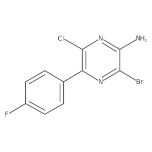 3-Bromo-6-chloro-5-(4-fluorophenyl)pyrazin-2-amine Structure