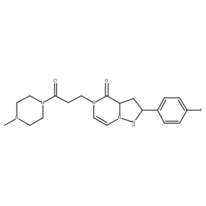 2-(4-Fluorophenyl)-5-[3-(4-methylpiperazin-1-yl)-3-oxopropyl]-1,2,3,3a-tetrahydropyrazolo[1,5-a]pyrazin-4-one Structure