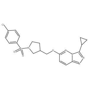 1-(4-Chlorobenzenesulfonyl)-3-[({3-cyclopropyl-[1,2,4]triazolo[4,3-b]pyridazin-6-yl}oxy)methyl]pyrrolidine Structure