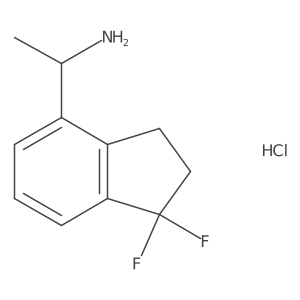 (R)-1-(1,1-Difluoro-2,3-dihydro-1H-inden-4-yl)ethanamine hydrochloride Structure