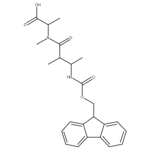 (2S)-2-[3-({[(9H-fluoren-9-yl)methoxy]carbonyl}amino)-N,2-dimethylbutanamido]propanoic acid Structure