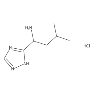 3-methyl-1-(1H-1,2,4-triazol-3-yl)butan-1-amine hydrochloride结构式