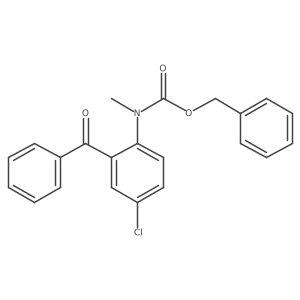benzyl N-(2-benzoyl-4-chlorophenyl)-N-methylcarbamate结构式