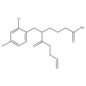 4-{[(2-Chloro-4-fluorophenyl)methyl][(prop-2-en-1-yloxy)carbonyl]amino}butanoic acid Structure