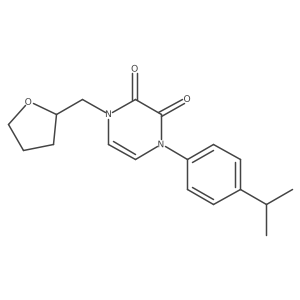 1-[(Oxolan-2-yl)methyl]-4-[4-(propan-2-yl)phenyl]-1,2,3,4-tetrahydropyrazine-2,3-dione结构式