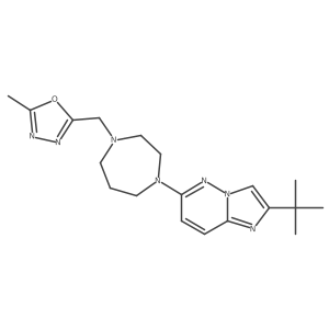 1-{2-Tert-butylimidazo[1,2-b]pyridazin-6-yl}-4-[(5-methyl-1,3,4-oxadiazol-2-yl)methyl]-1,4-diazepane Structure