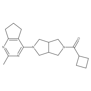 2-cyclobutanecarbonyl-5-{2-methyl-5H,6H,7H-cyclopenta[d]pyrimidin-4-yl}-octahydropyrrolo[3,4-c]pyrrole结构式