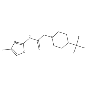 N-(4-methyl-1,3-thiazol-2-yl)-2-[4-(trifluoromethyl)piperidin-1-yl]acetamide Structure