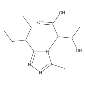3-Hydroxy-2-(3-methyl-5-(pentan-3-yl)-4H-1,2,4-triazol-4-yl)butanoic acid Structure