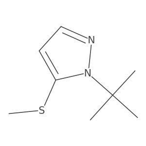 1-(Tert-butyl)-5-(methylthio)-1H-pyrazole结构式
